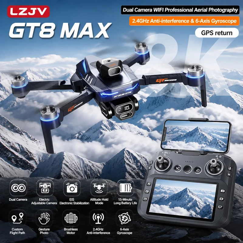 GT8 Max Foldable Drone 8K HD P - Drone Camera Night Vision review and price